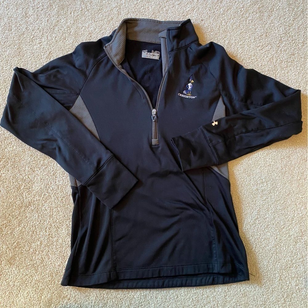 Creighton Jays women's Under Armour long sleeve 1/2 zip shirt size M; cold gear